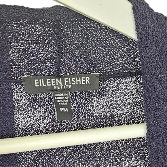 Eileen Fisher Womens 100% Wool Textured High Low Long Sleeve Open Front Size MP - Picture 7 of 8